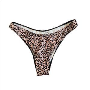 Shein Leopard Print swim bikini bottom sz L